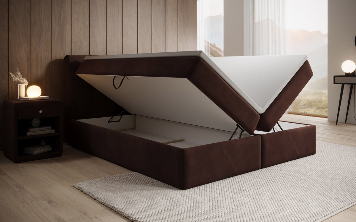 Boxspringbett Amalia Samt mit Stauraum
