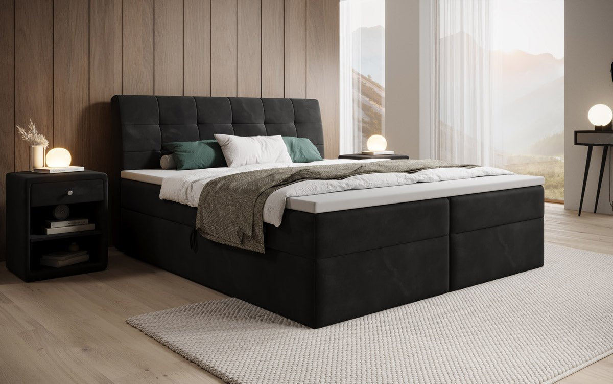 Boxspringbett Amalia Samt mit Stauraum