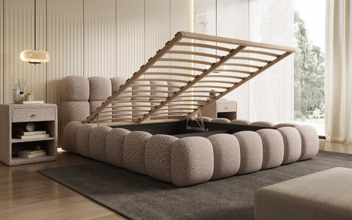 Designer Polsterbett Boston Wild Edition mit Stauraum