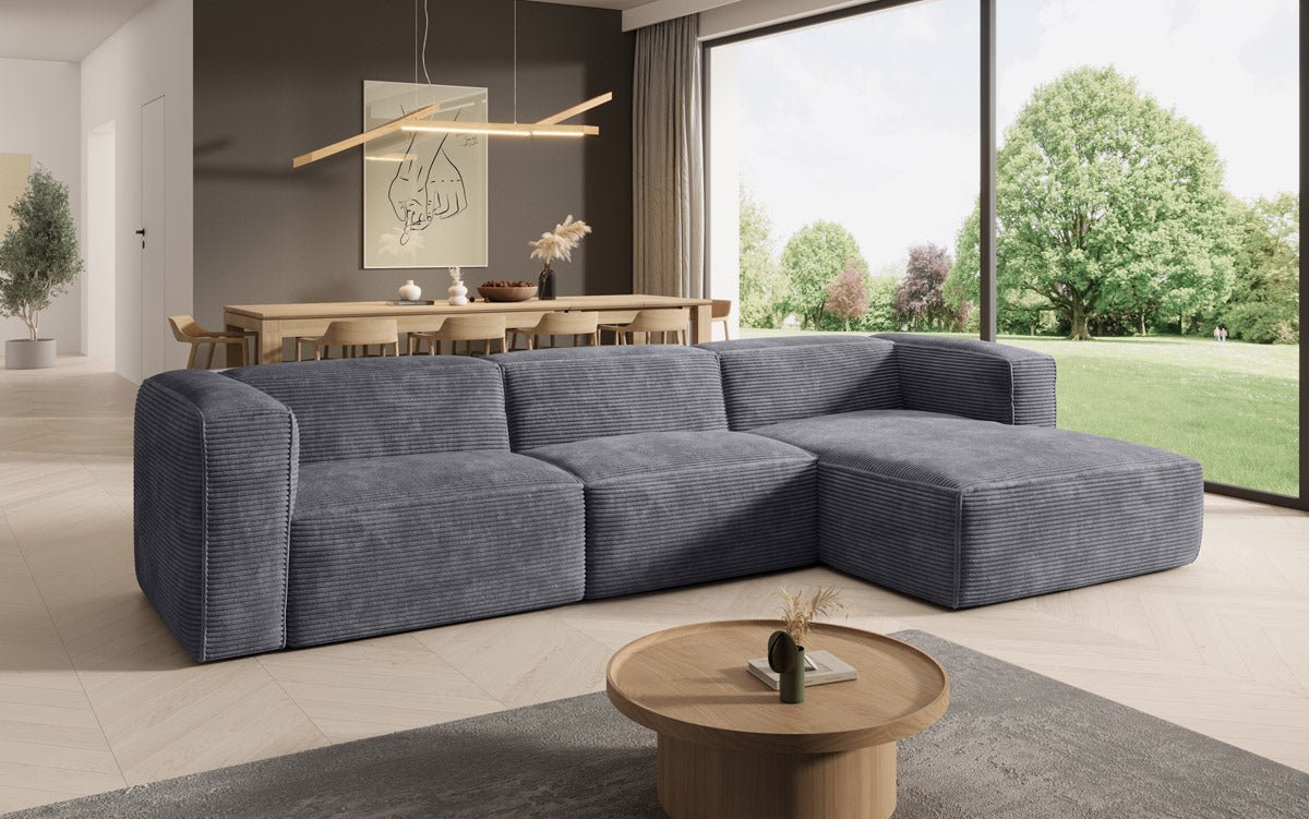 Designer Sofa Comfy L in Cord