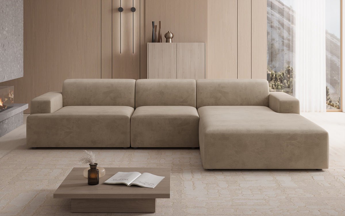 Designer Sofa Monza L Maxi in Samt