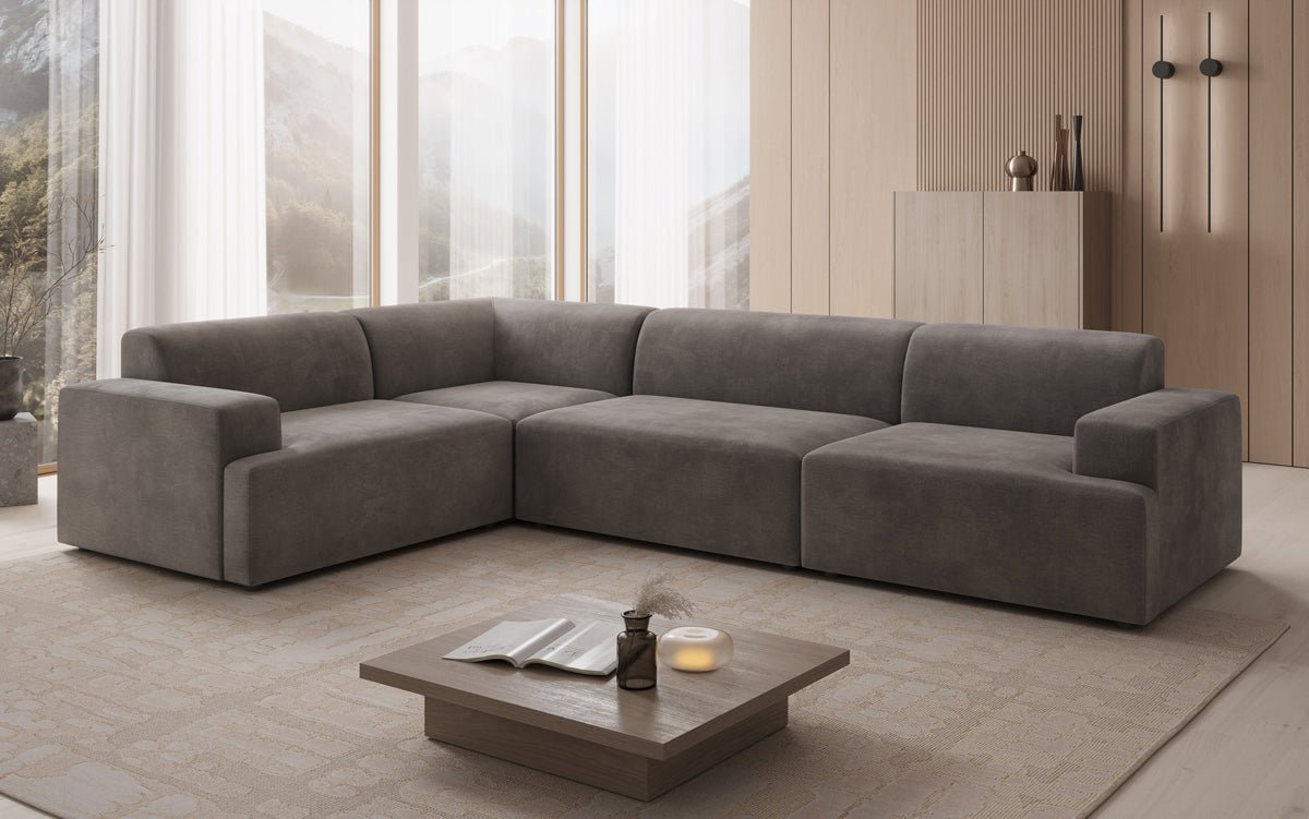 Designer Sofa Monza Wohnlandschaft L in Samt