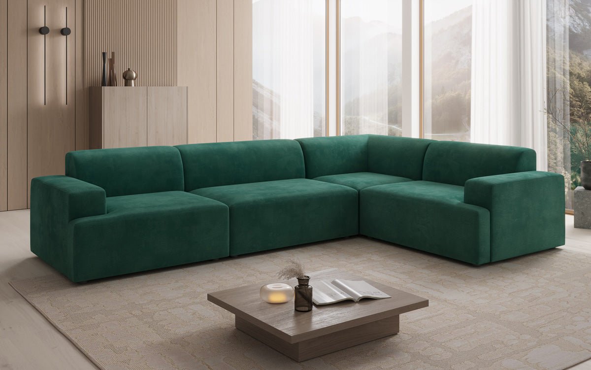 Designer Sofa Monza Wohnlandschaft L in Samt