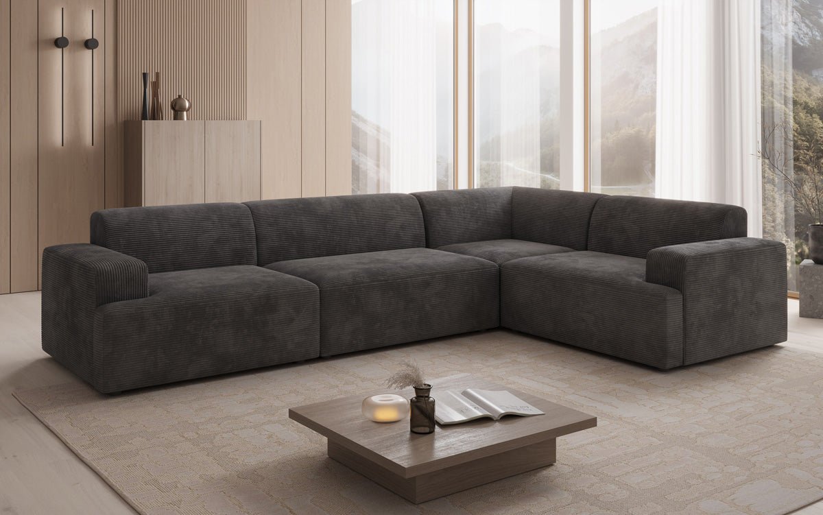 Designer Sofa Monza Wohnlandschaft L in Cord