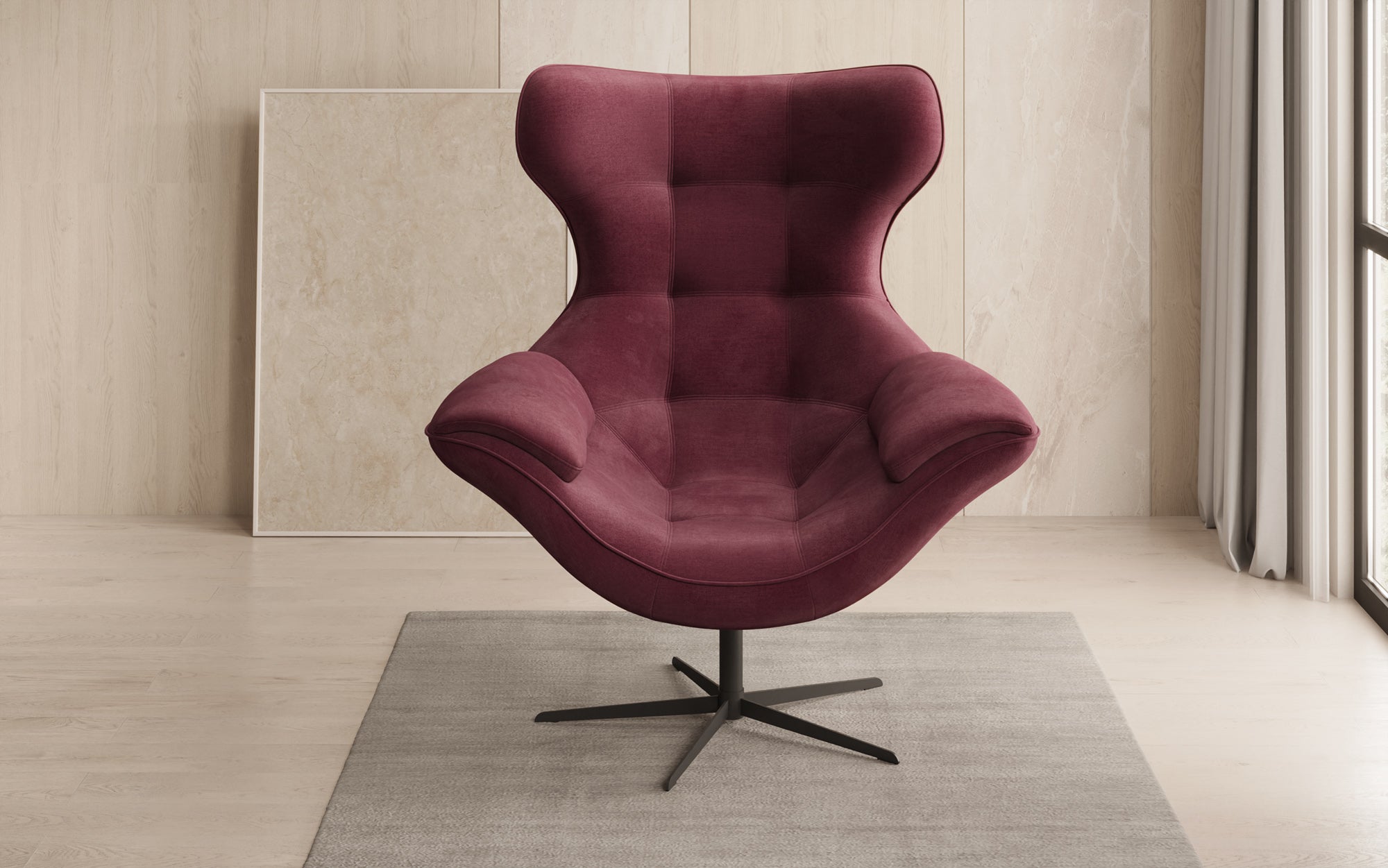 Designer Sofa-Sessel Aurelio in Samt