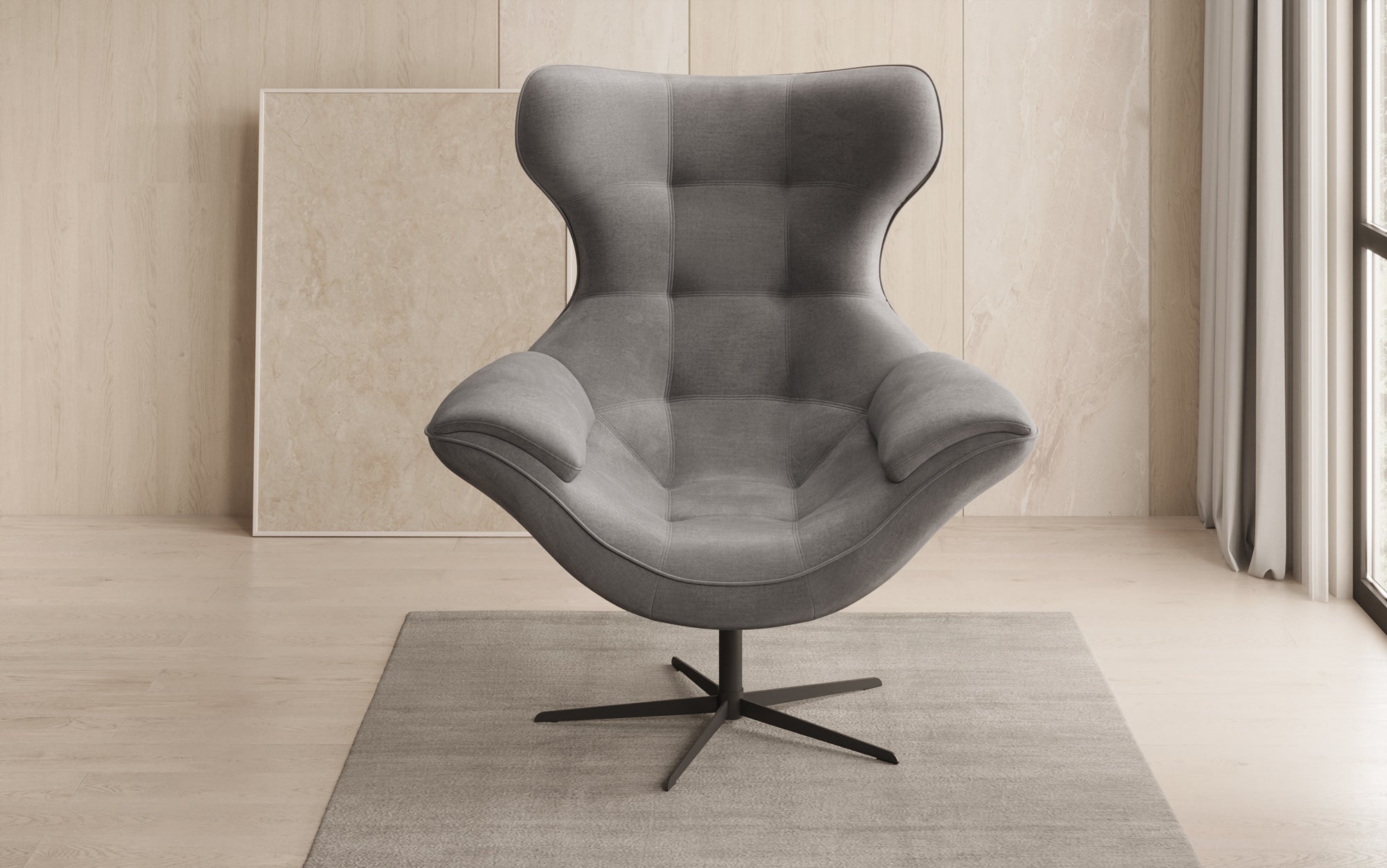 Designer Sofa-Sessel Aurelio in Samt