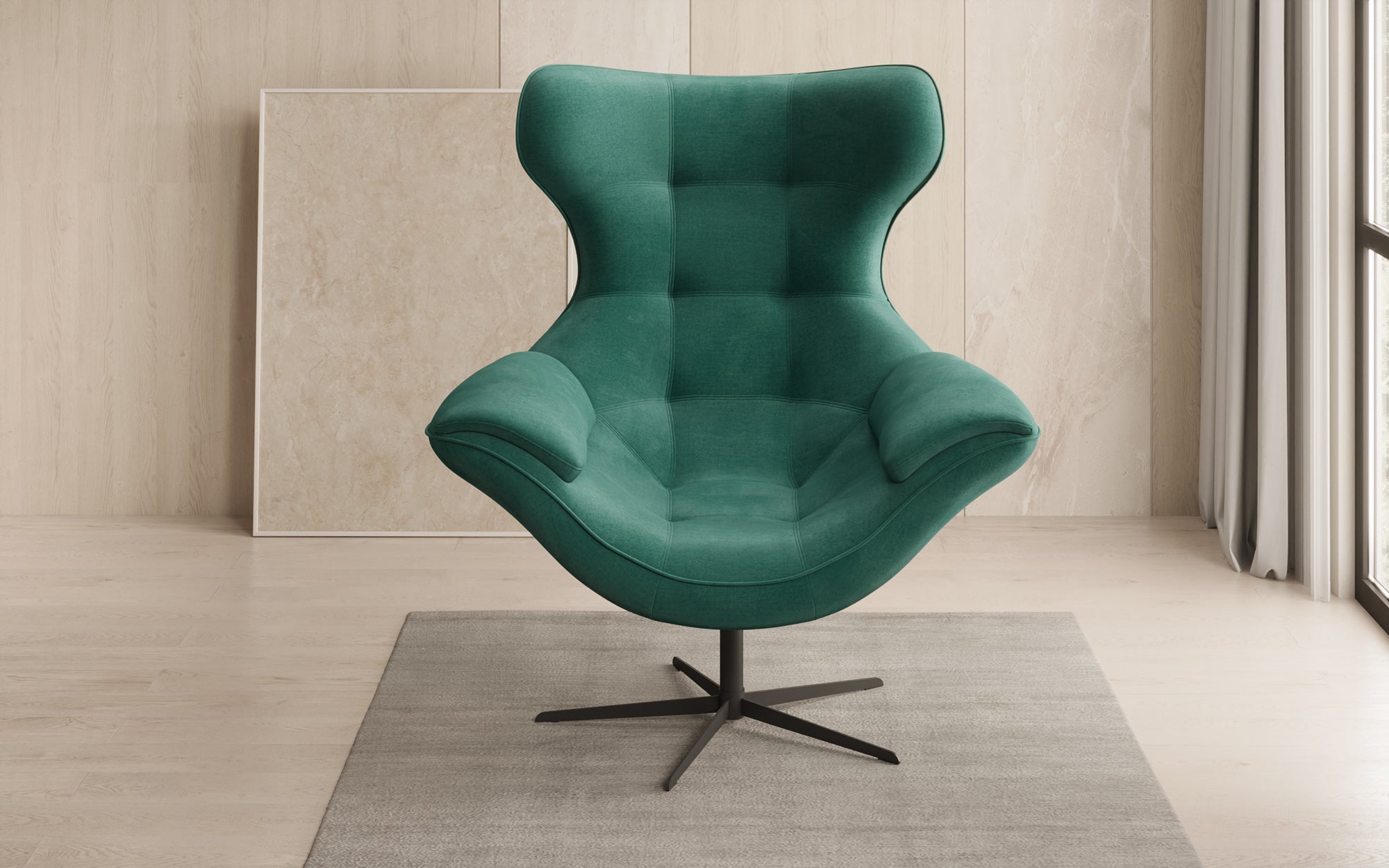 Designer Sofa-Sessel Aurelio in Samt