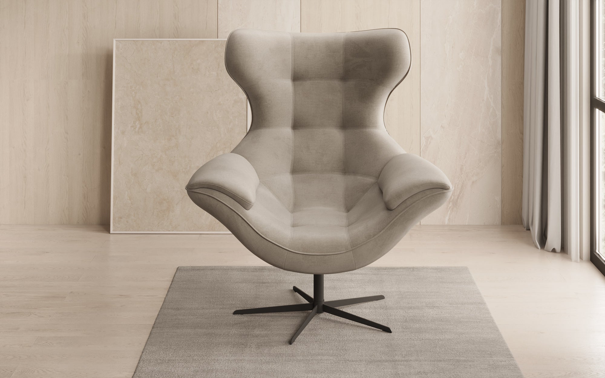 Designer Sofa-Sessel Aurelio in Samt