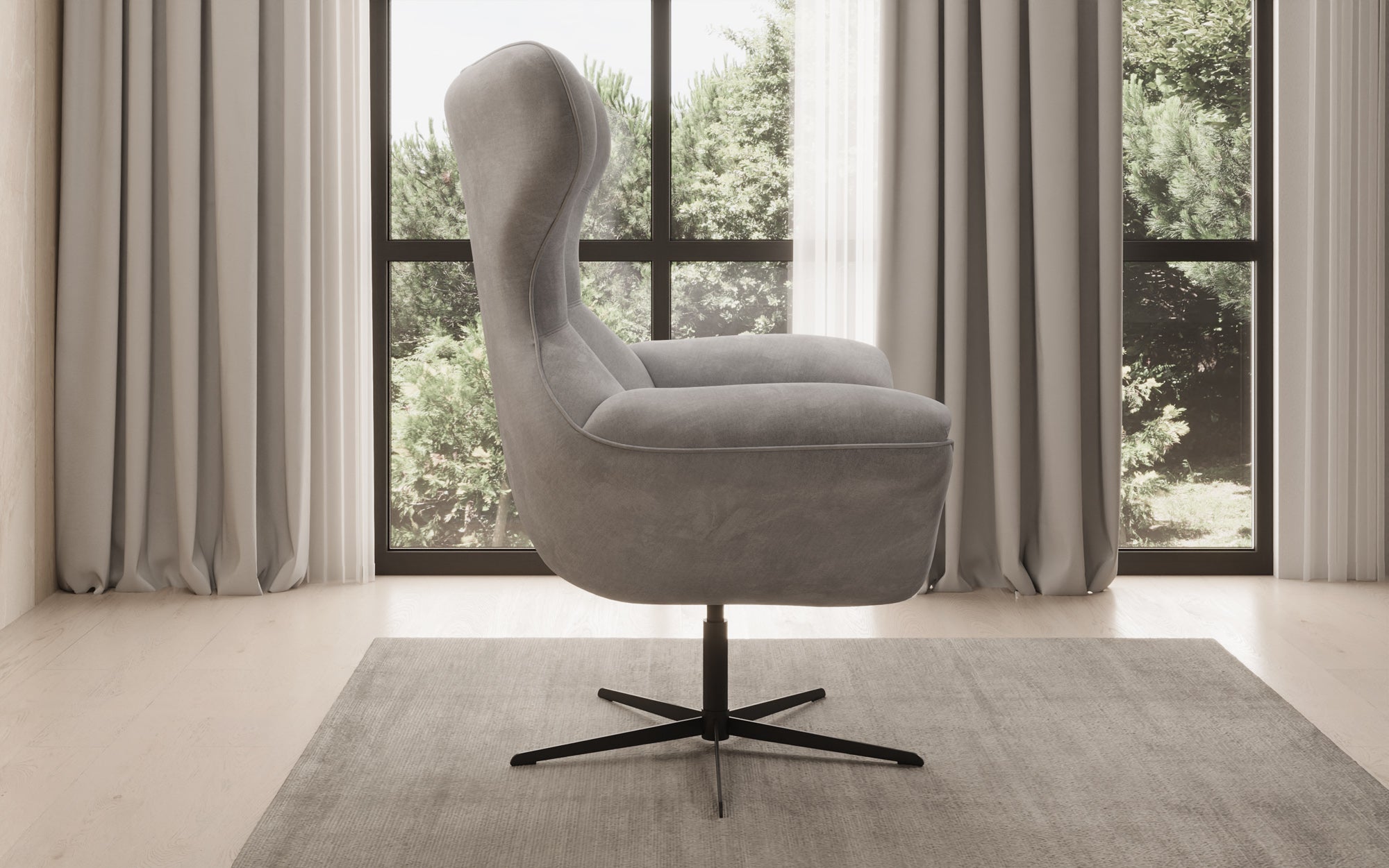 Designer Sofa-Sessel Aurelio in Samt