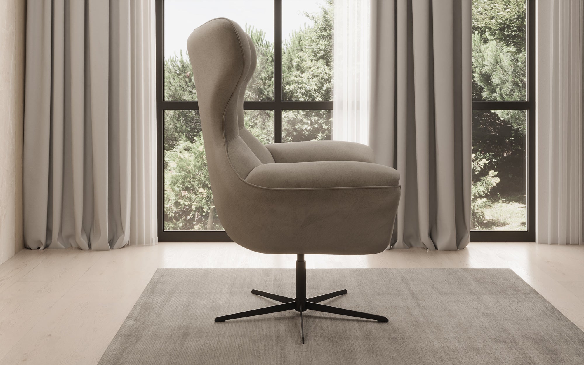 Designer Sofa-Sessel Aurelio in Samt