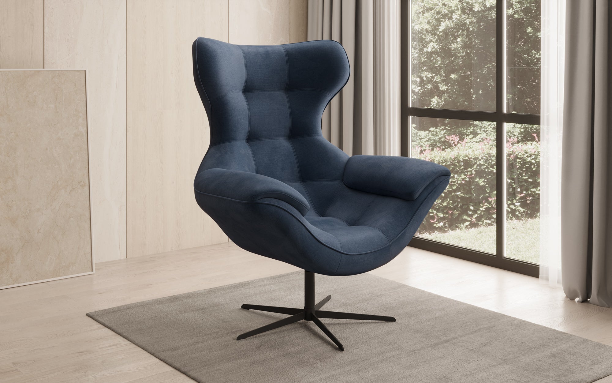 Designer Sofa-Sessel Aurelio in Samt