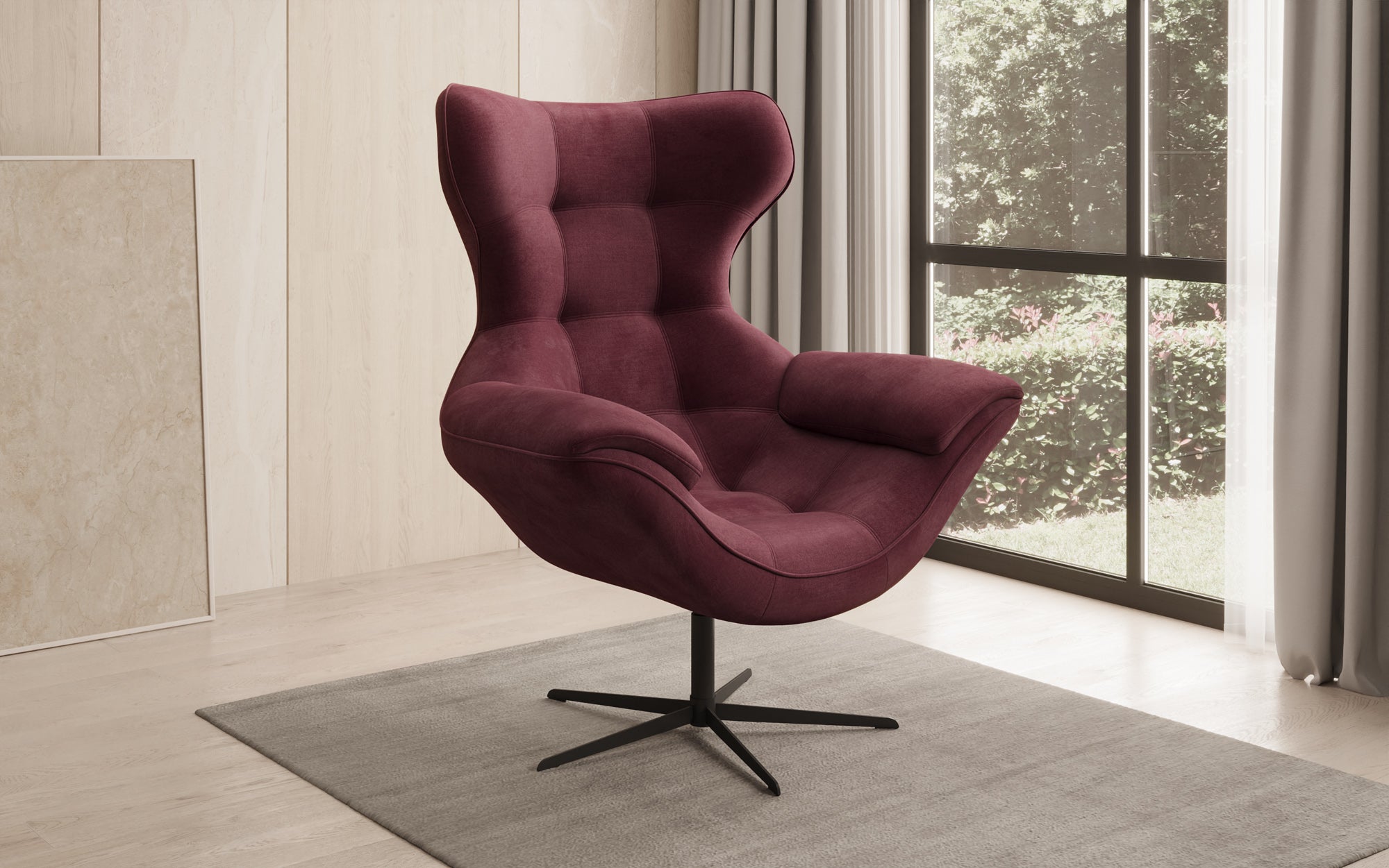 Designer Sofa-Sessel Aurelio in Samt