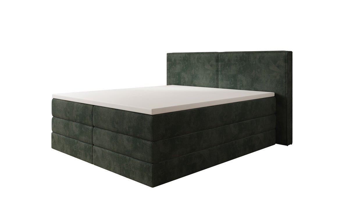 Boxspringbett Ophelia mit hochklappbarem Stauraum in Cord