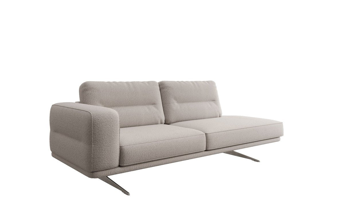 Designer Sofa-Chaiselongue Torino in Bouclé