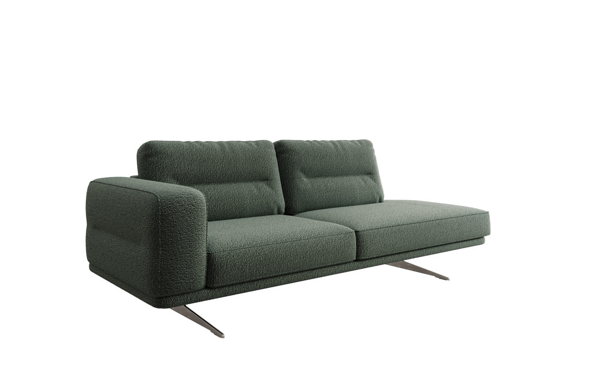 Designer Sofa-Chaiselongue Torino in Bouclé