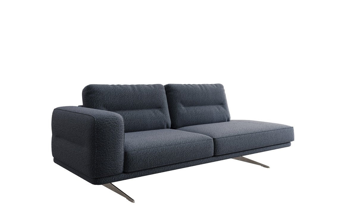 Designer Sofa-Chaiselongue Torino in Bouclé