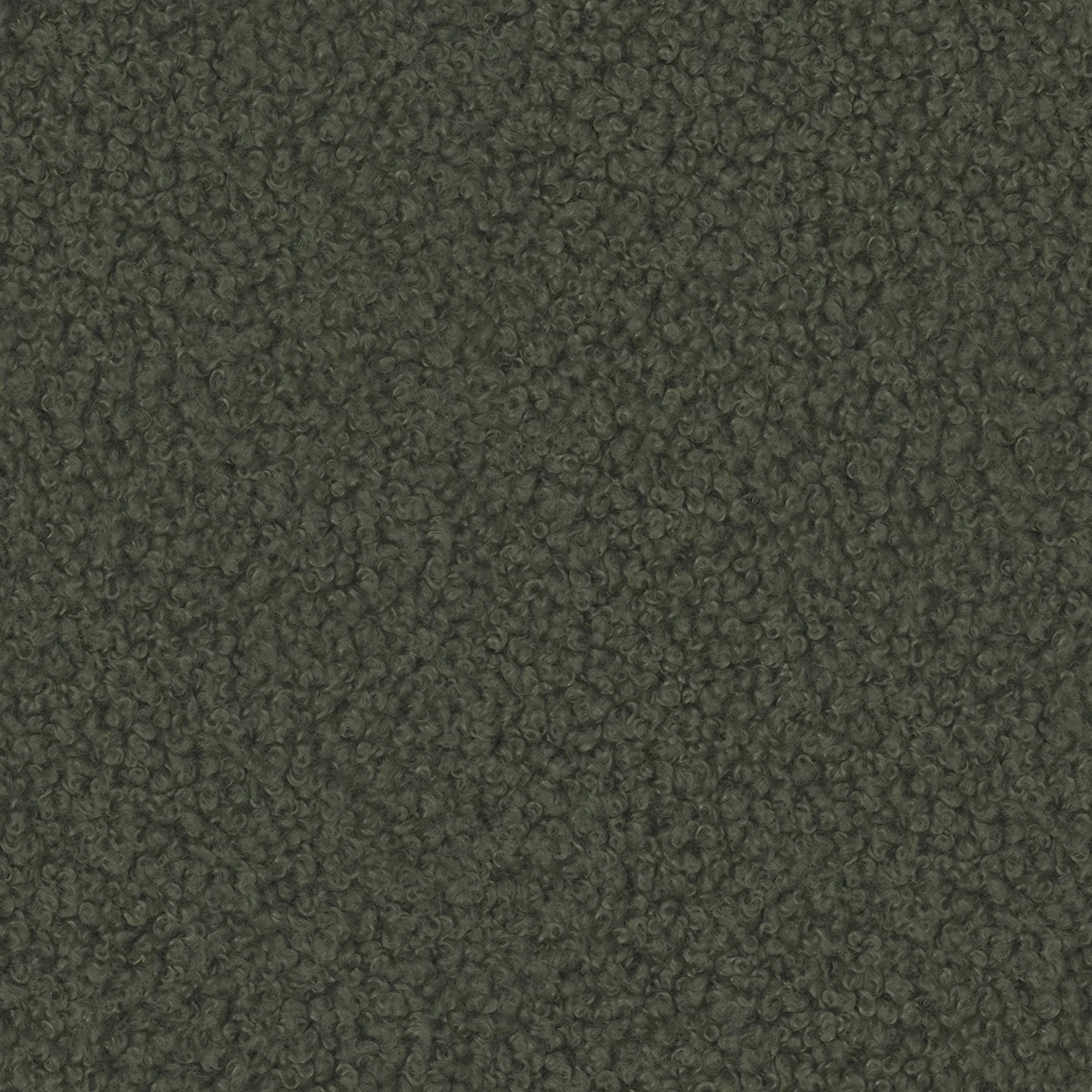 Designer Polsterbett Milo in Bouclé mit runden Holzfüßen