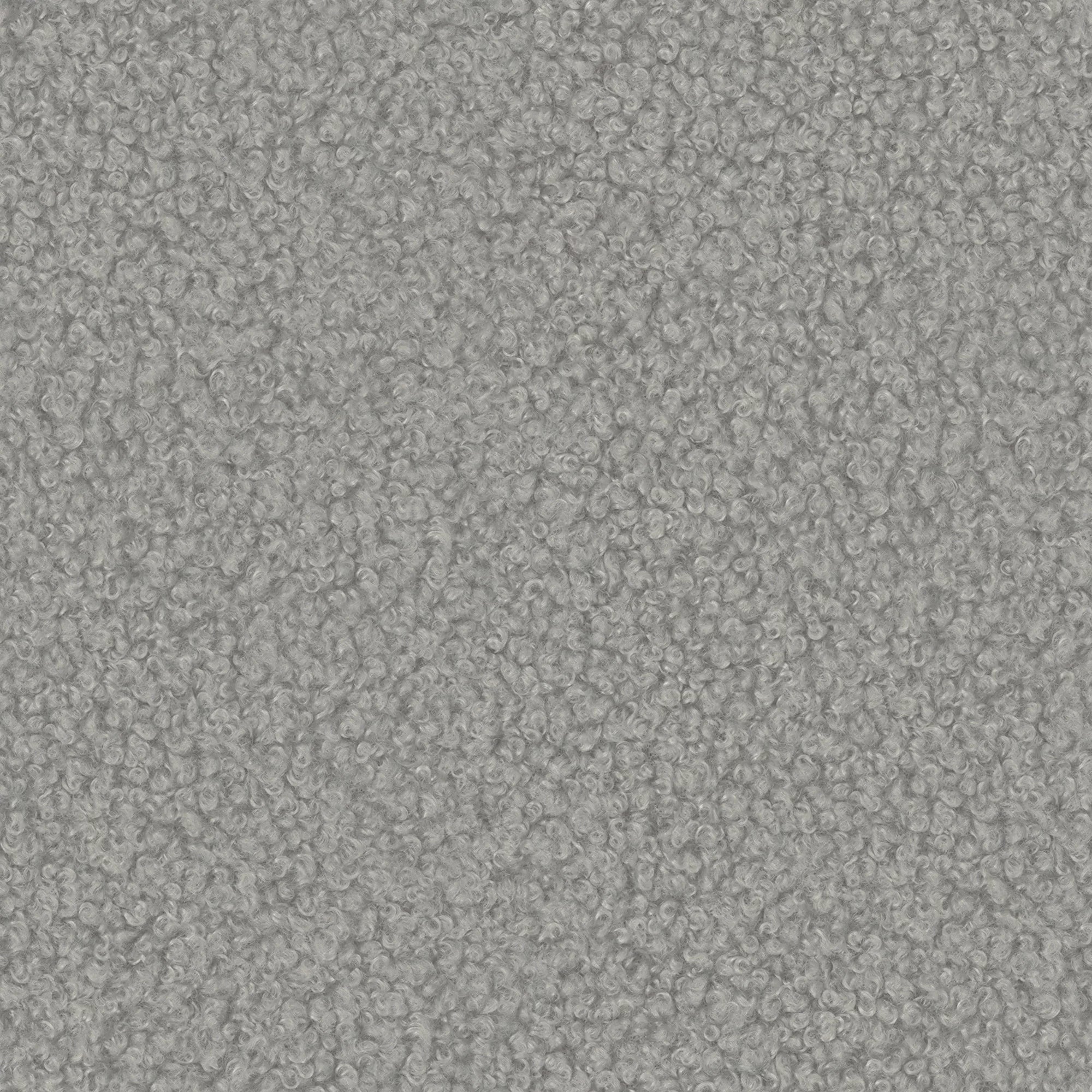 Designer Polsterbett Milo in Bouclé mit runden Holzfüßen