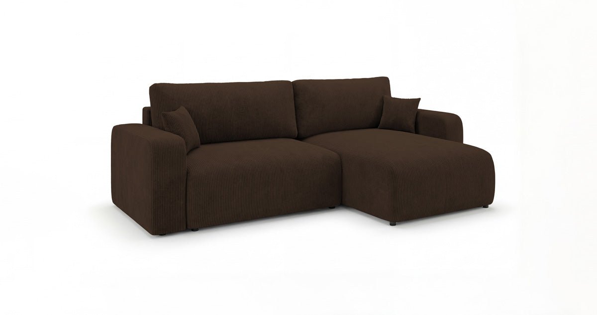 Designer Sofa Noma mit Schlaf- und Klappfunktion in Cord