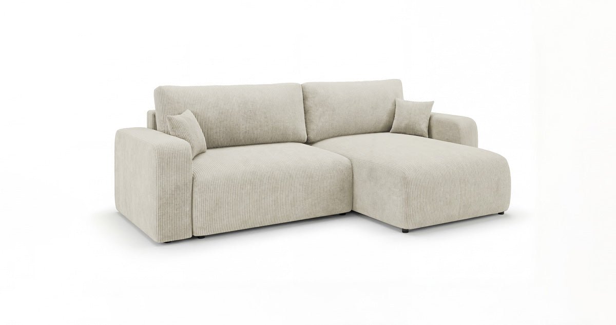 Designer Sofa Noma mit Schlaf- und Klappfunktion in Cord