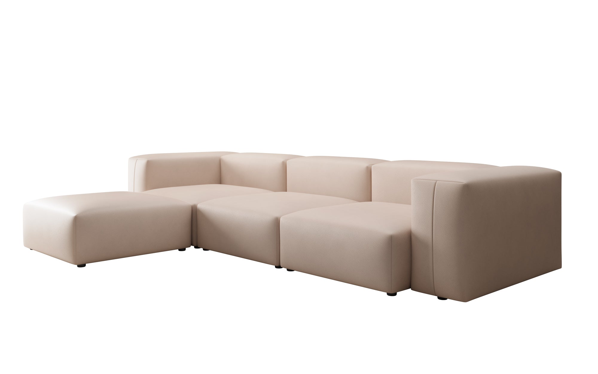 Designer Ecksofa Snug in Echtleder