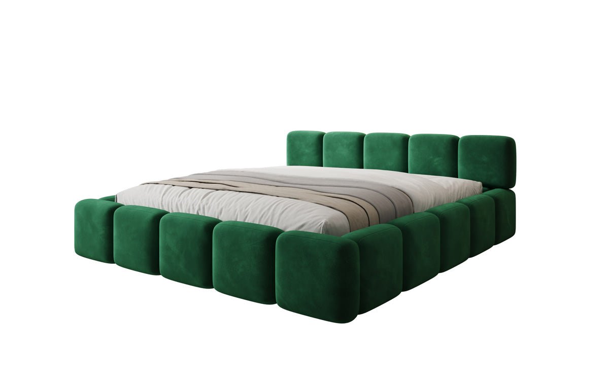 Designer Polsterbett Giulia Samt mit Stauraum