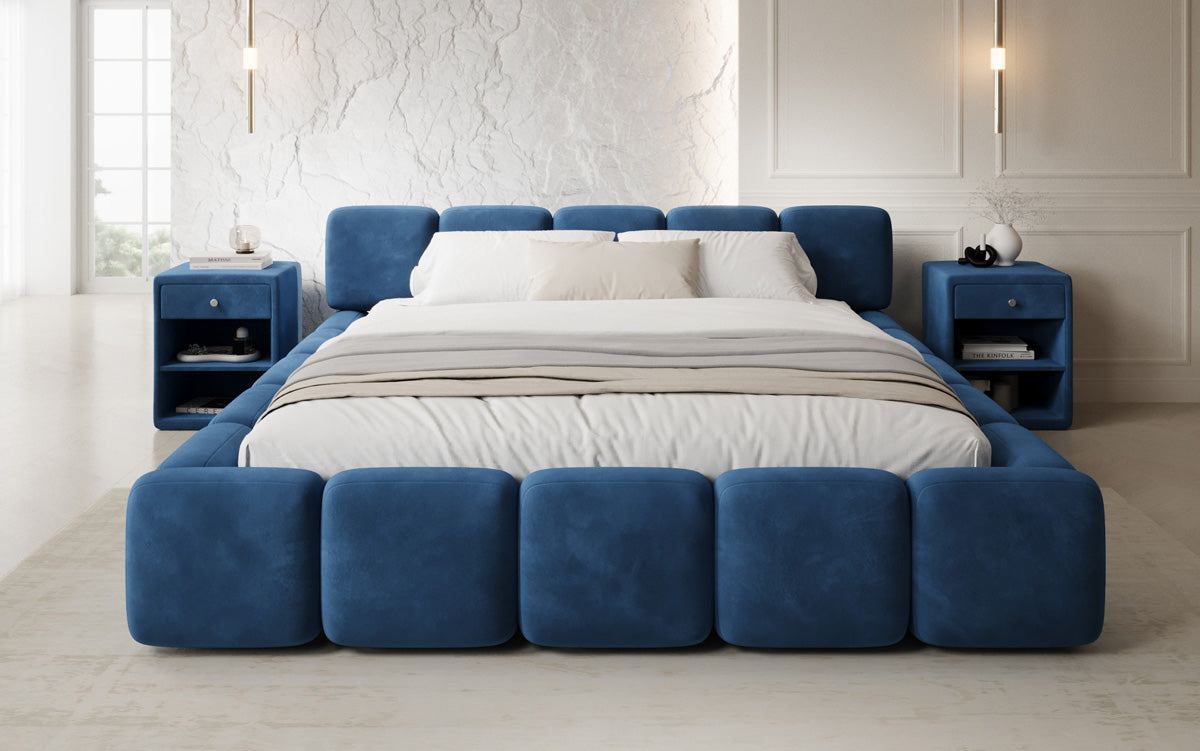 Designer Polsterbett Giulia Samt mit Stauraum