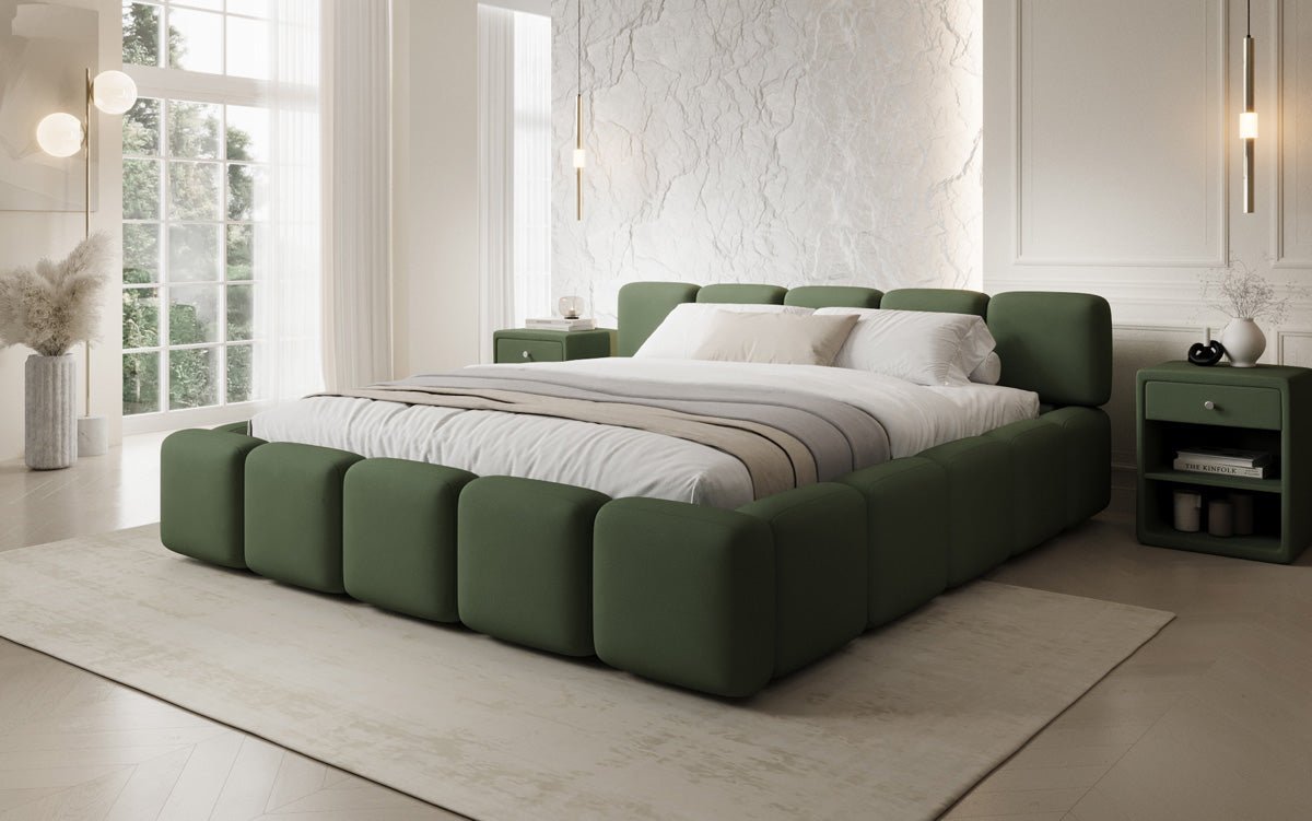 Designer Polsterbett Giulia Stoff mit Stauraum