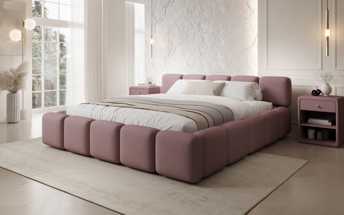 Designer Polsterbett Giulia Stoff mit Stauraum