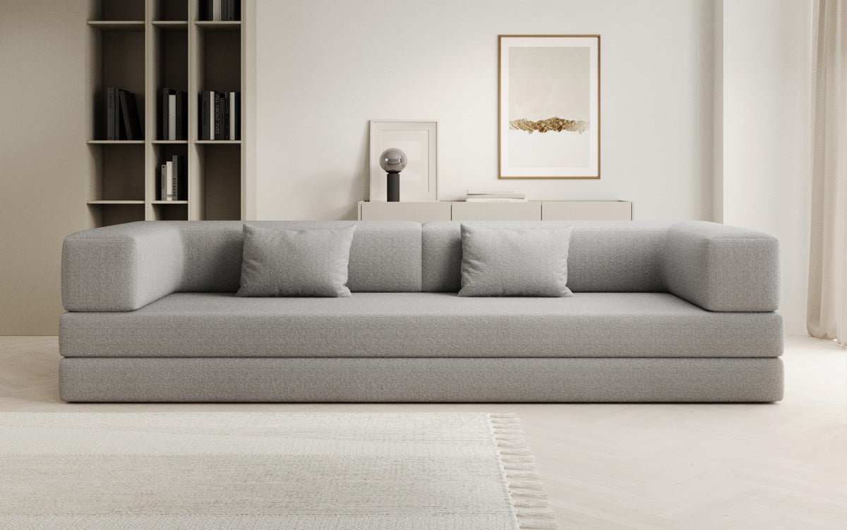 Designer Sofa Lazy 3 Sitzer XXL in Bouclé