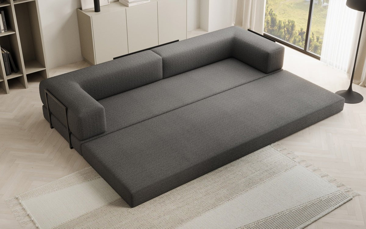 Designer Sofa Lazy 3 Sitzer XXL in Bouclé