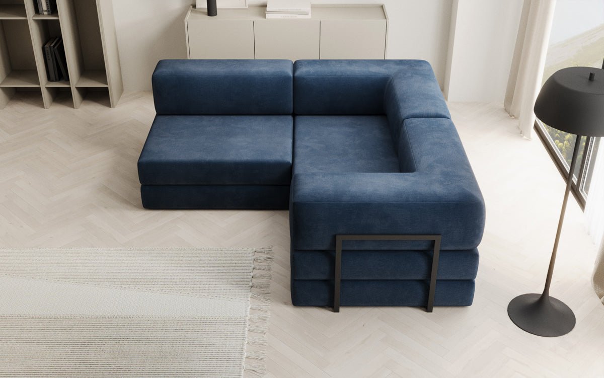 Designer Sofa Lazy L Mini in Samt