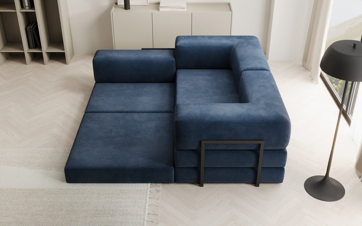 Designer Sofa Lazy L Mini in Samt