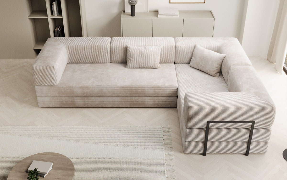 Designer Sofa Lazy L geschlossen in Cord
