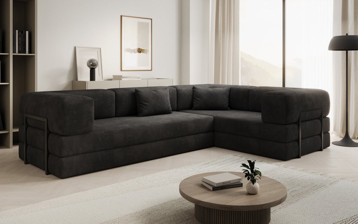 Designer Sofa Lazy L geschlossen in Cord