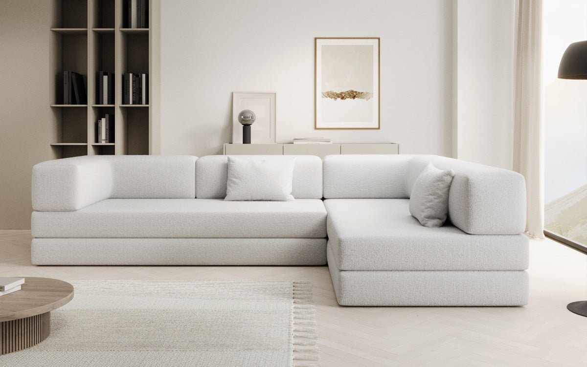 Designer Sofa Lazy L in Bouclé