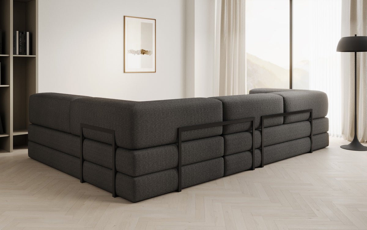 Designer Sofa Lazy L in Bouclé