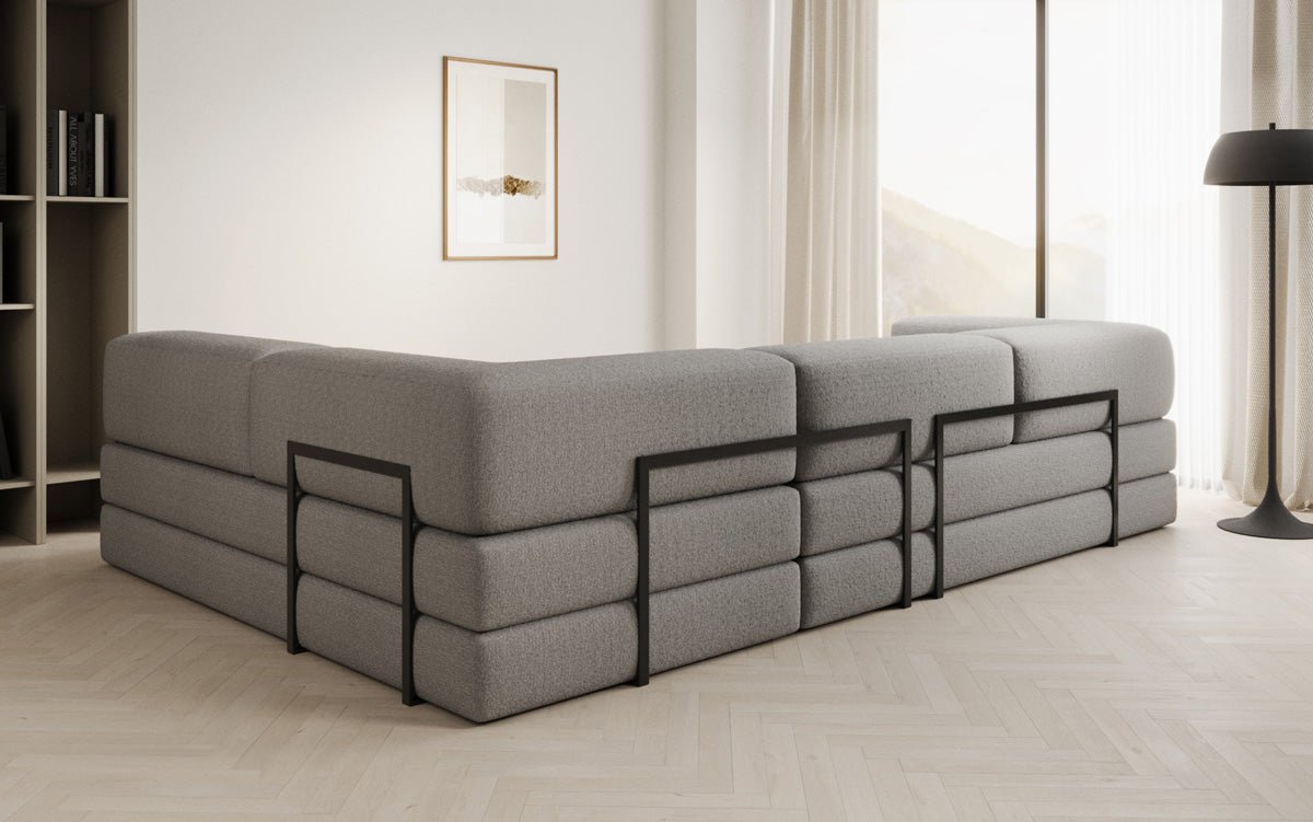 Designer Sofa Lazy L in Bouclé