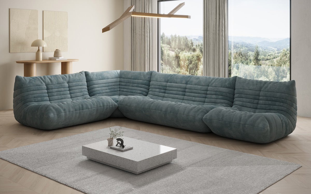 Designer Sofa Wohnlandschaft Calmo in Cord
