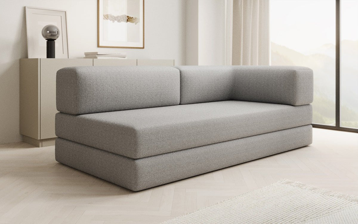 Designer Sofa/Chaise Longue Lazy in Bouclé