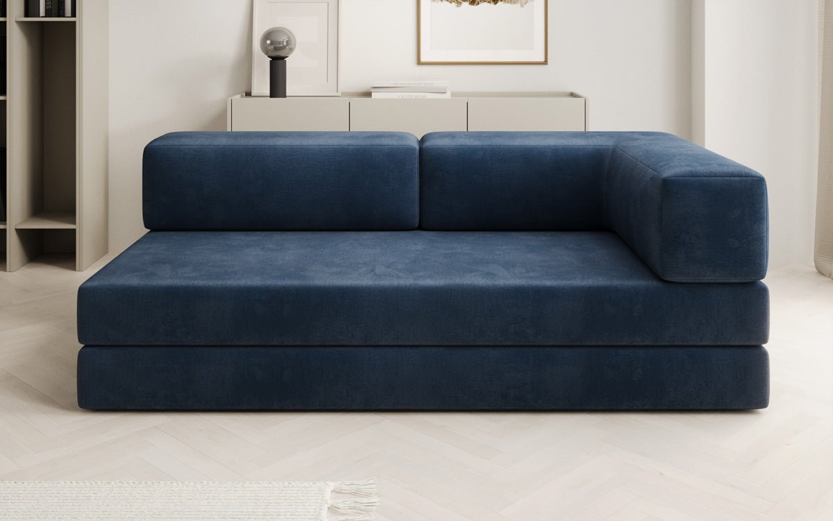 Designer Sofa/Chaise Longue Lazy in Samt