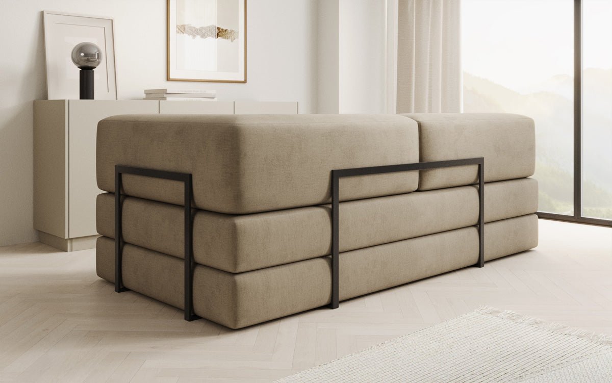 Designer Sofa/Chaise Longue Lazy in Samt
