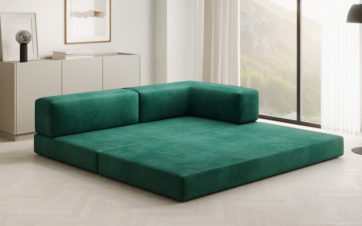 Designer Sofa/Chaise Longue Lazy in Samt