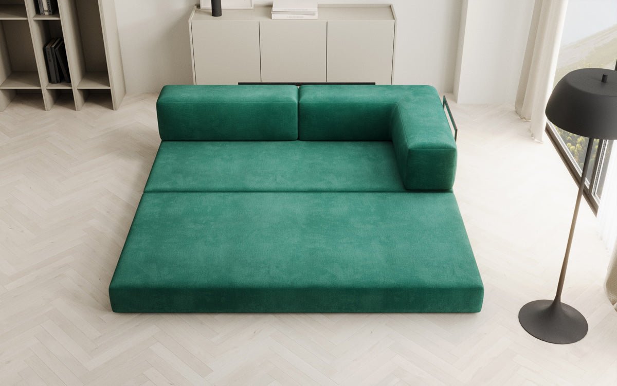 Designer Sofa/Chaise Longue Lazy in Samt