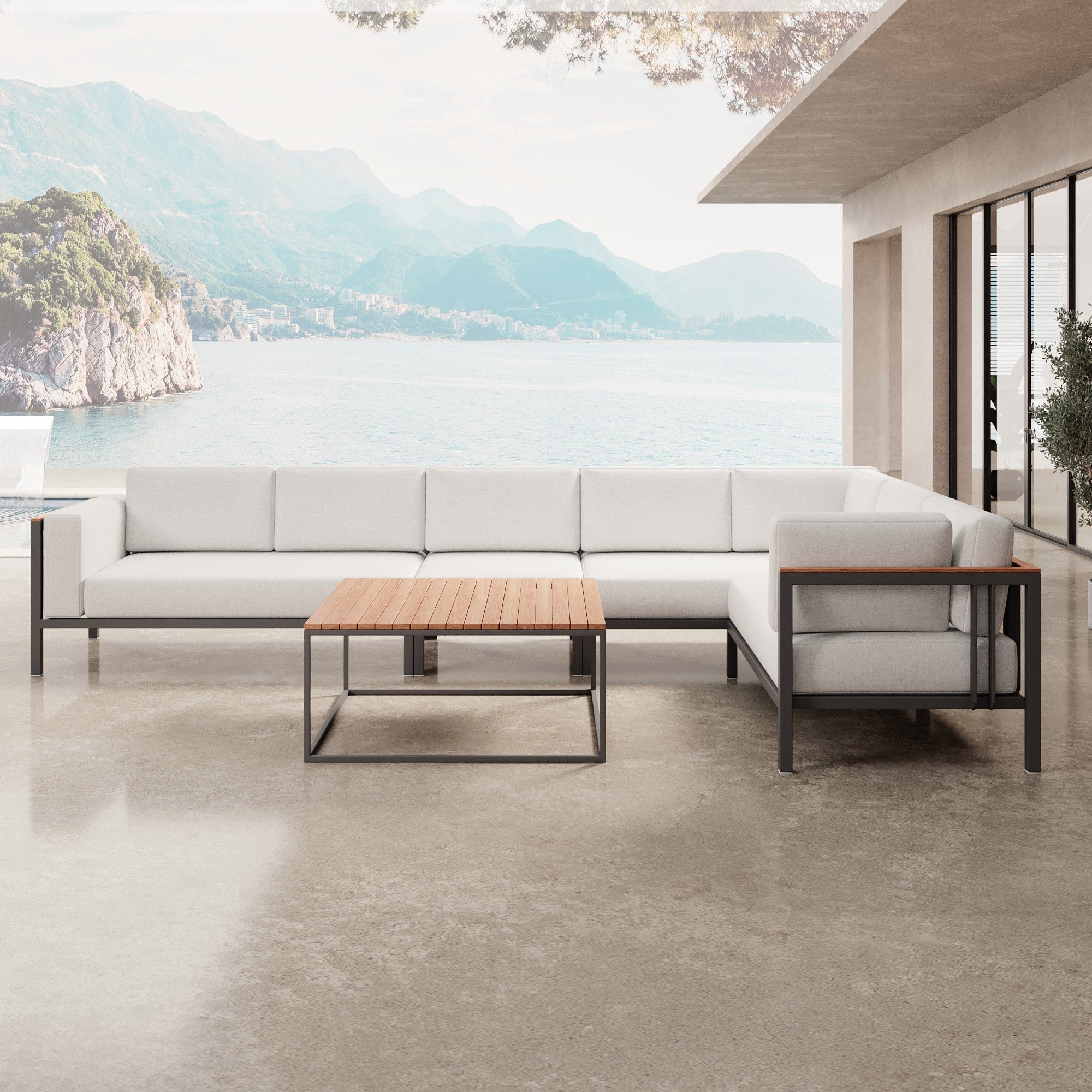 Euphoria – L-Maxilounge & Tisch aus Aluminium | Aevora™ Kollektion