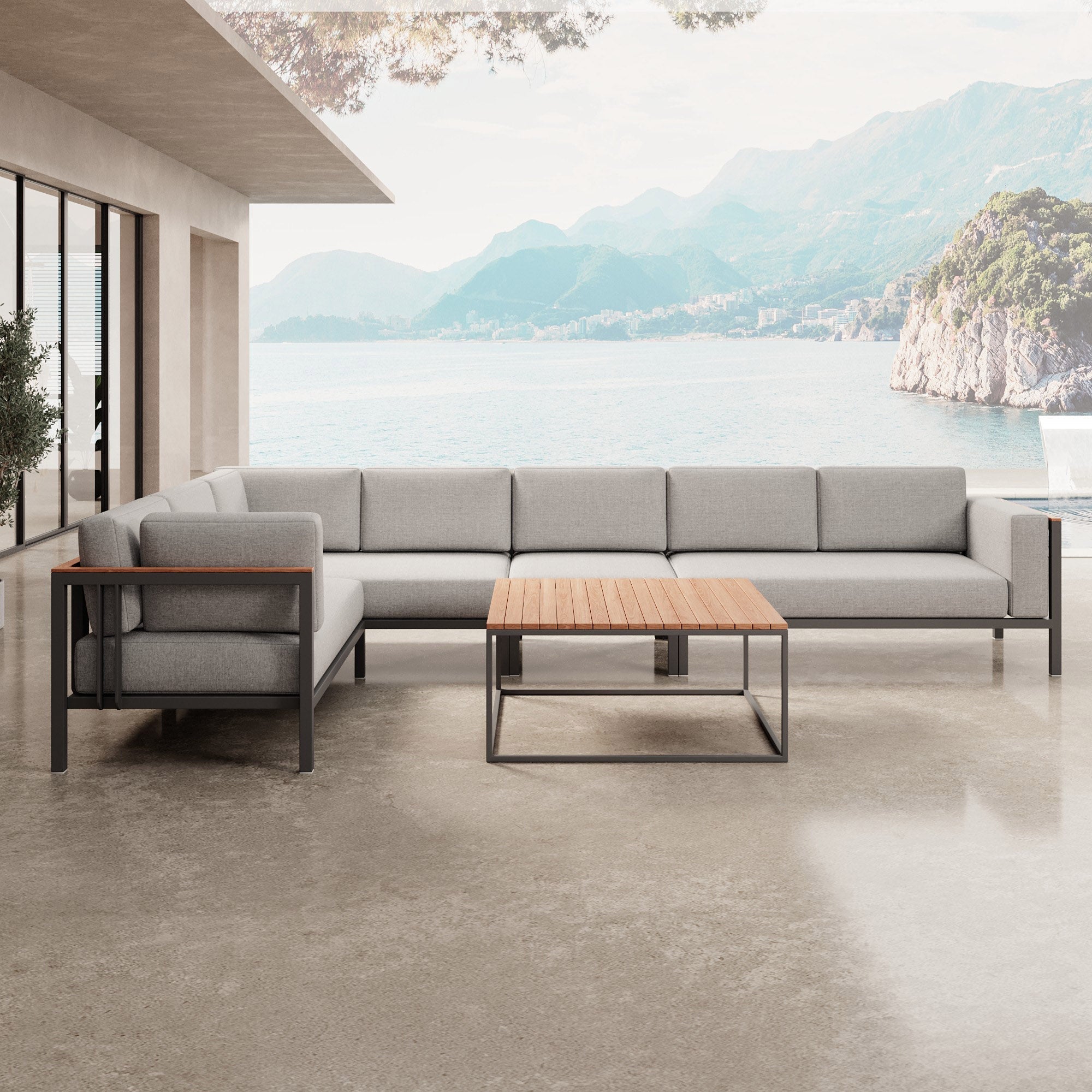 Euphoria – L-Maxilounge & Tisch aus Aluminium | Aevora™ Kollektion