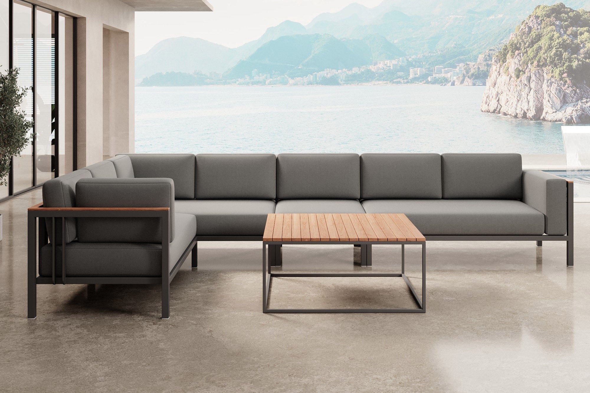 Euphoria – L-Maxilounge & Tisch aus Aluminium | Aevora™ Kollektion