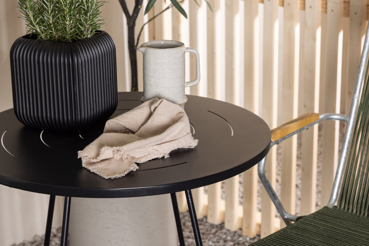 Garten Cafegruppe Malte – 3-teiliges Gartenmöbel-Set mit grünen Stühlen