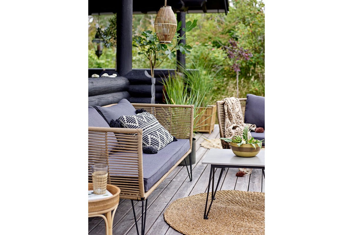 Garten-Couchtisch Rova – Fibercement mit Metallgestell