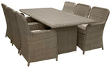 Garten Essgruppe Valencia” – 7-teiliges Gartenmöbel-Set aus Polyrattan